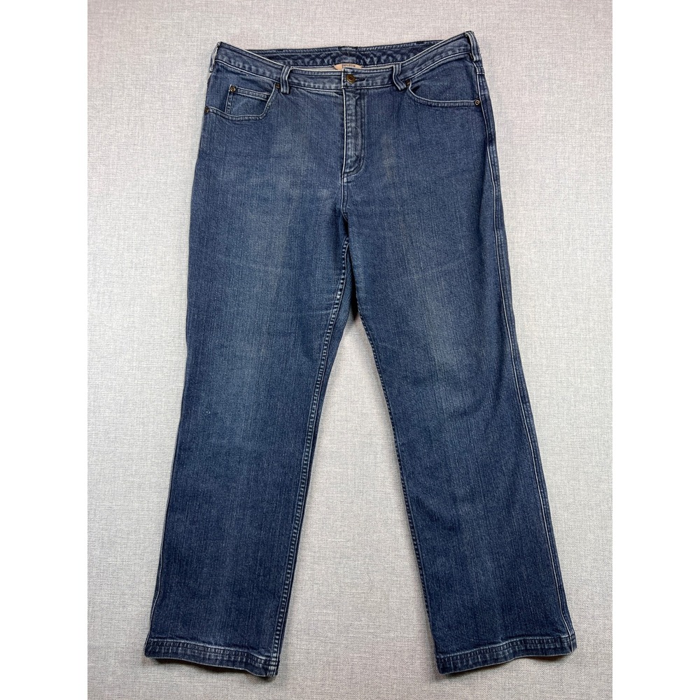 Duluth Trading DuluthFlex Relaxed Fit Jeans Women 16x31 (fits 36x29) Blue Denim